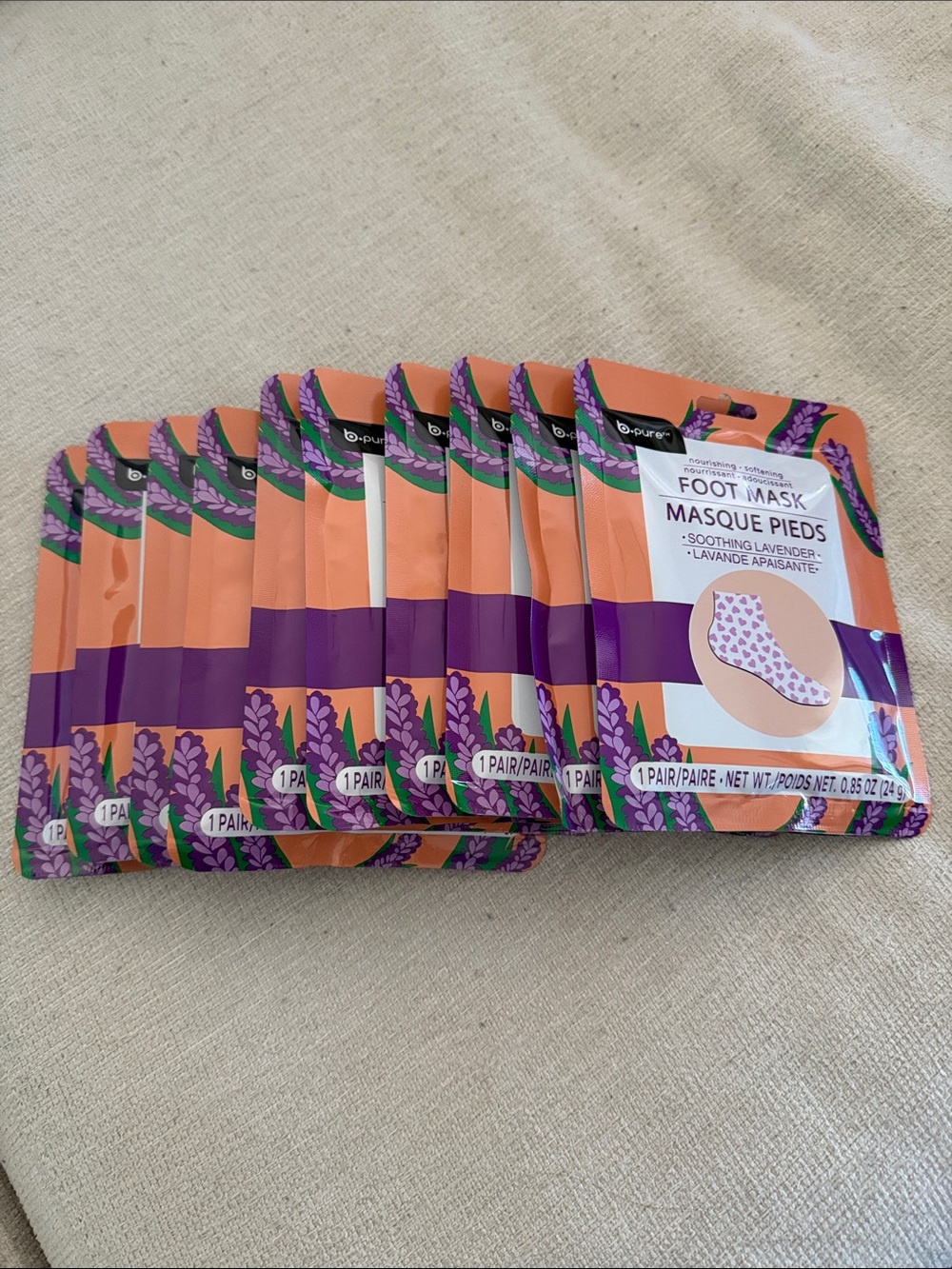 Softening Lavender Foot Mask - 10 Pair